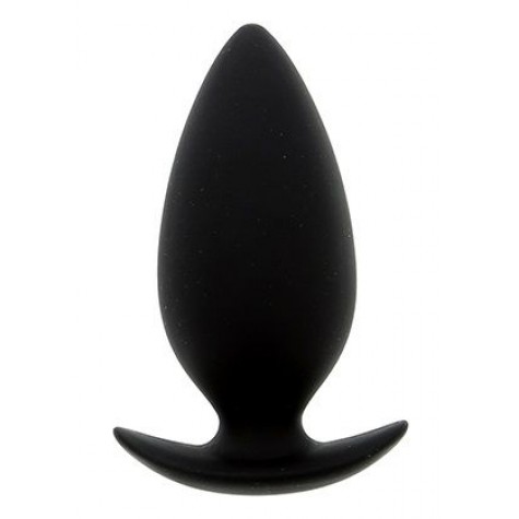 Чёрная анальная пробка BOOTYFUL ANAL PLUG MEDIUM BLACK - 9,8 см.