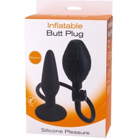 Анальная пробка с функцией расширения Inflatable Butt Plug Medium - 14,2 см.