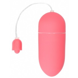 Розовое гладкое виброяйцо Vibrating Egg - 8 см.